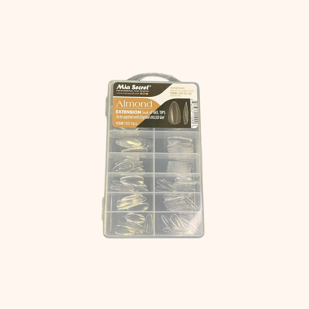 Almond 120 Tips Clear Mia Secret