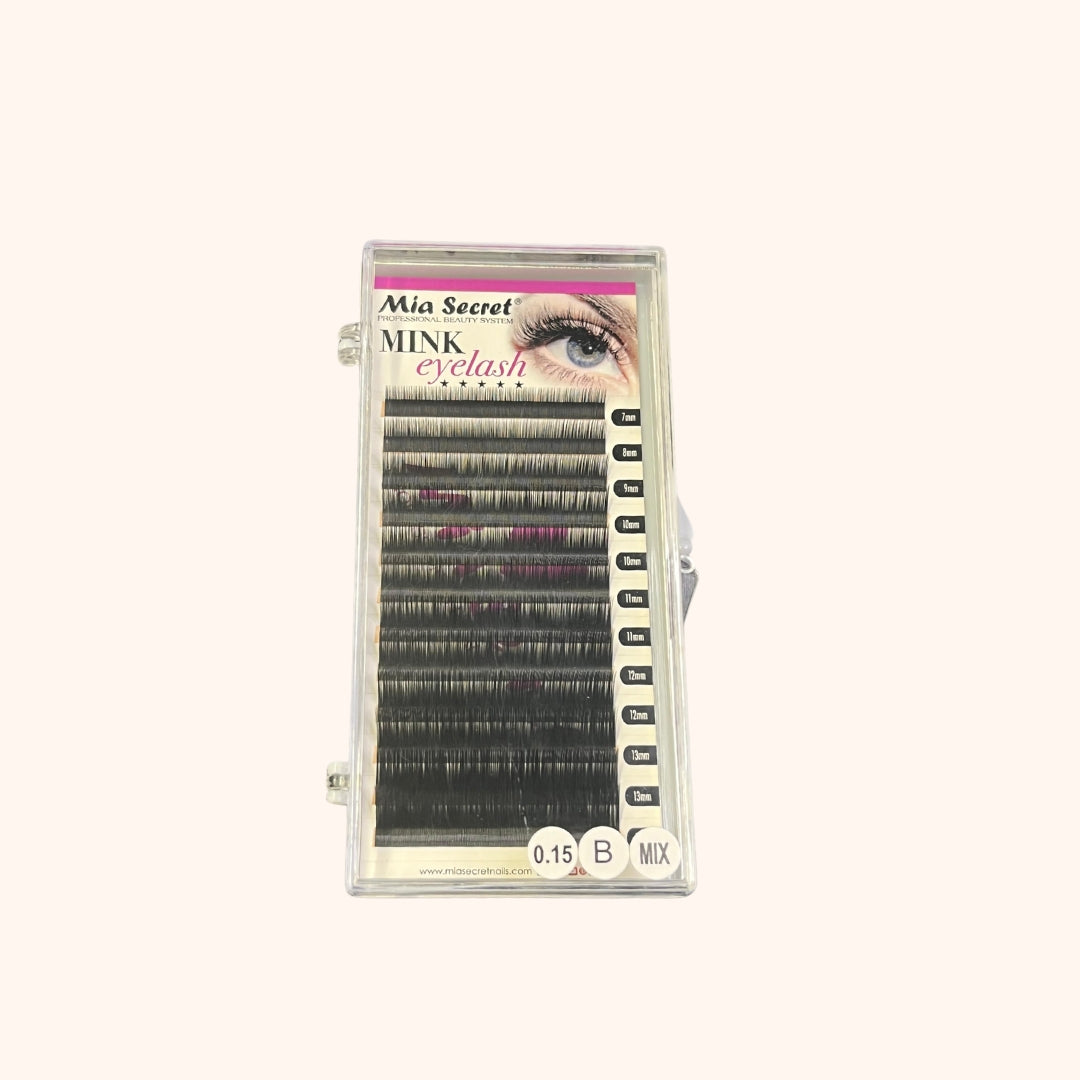 Extensiones para Pestañas Pelo a Pelo 0.15 B Mix Mia Secret