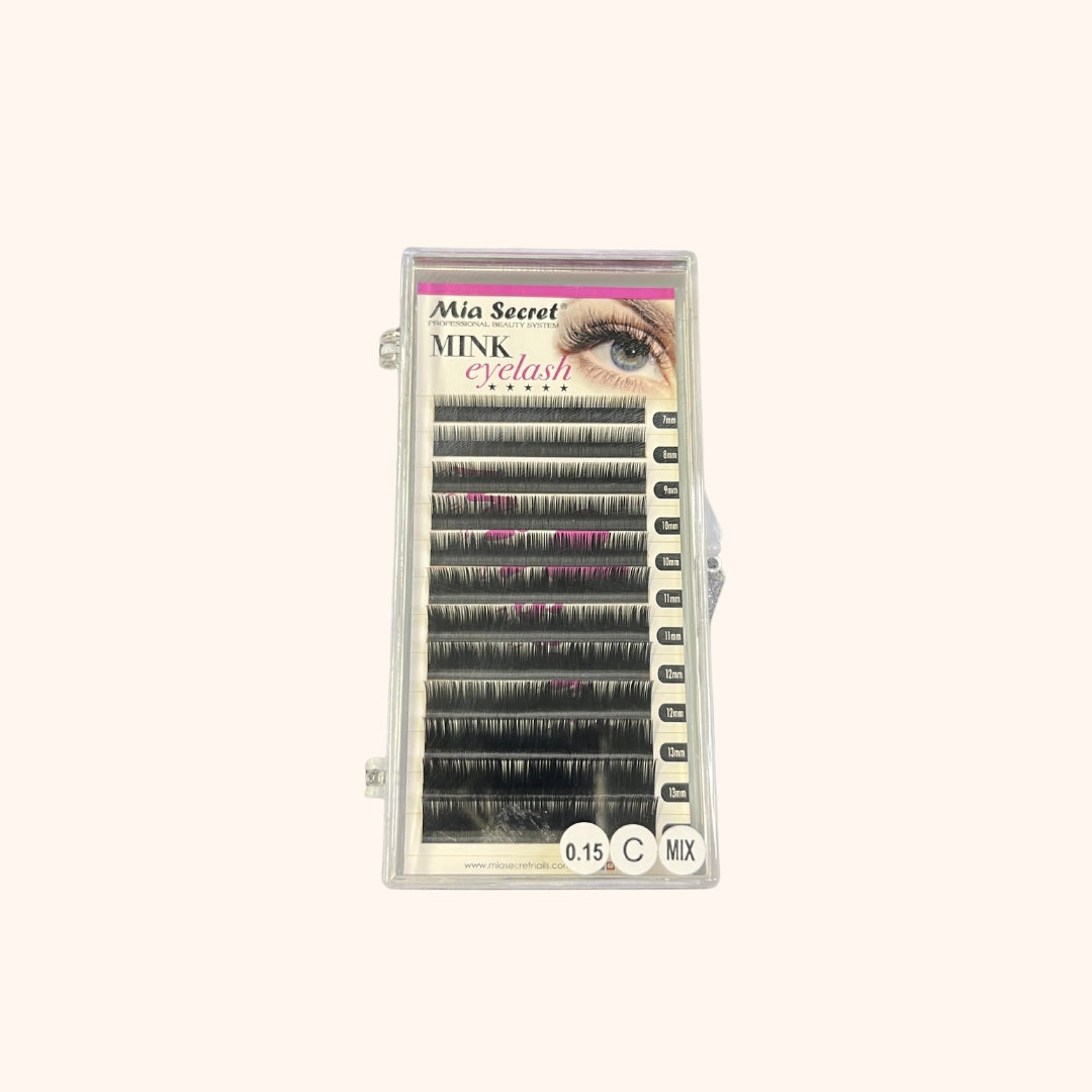 Extensiones para Pestañas Pelo a Pelo 0.15 C Mix Mia Secret