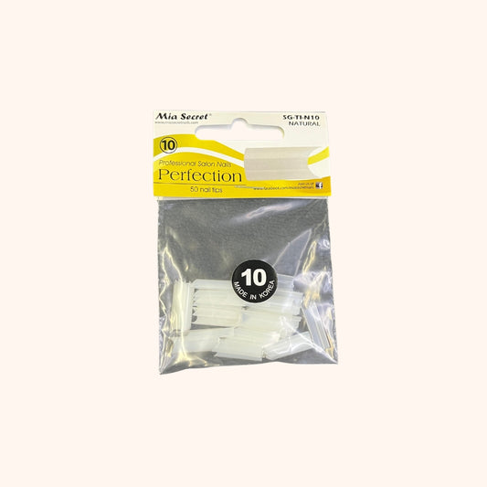 Perfection Natural 50 Nail Tips #10 Mia Secret