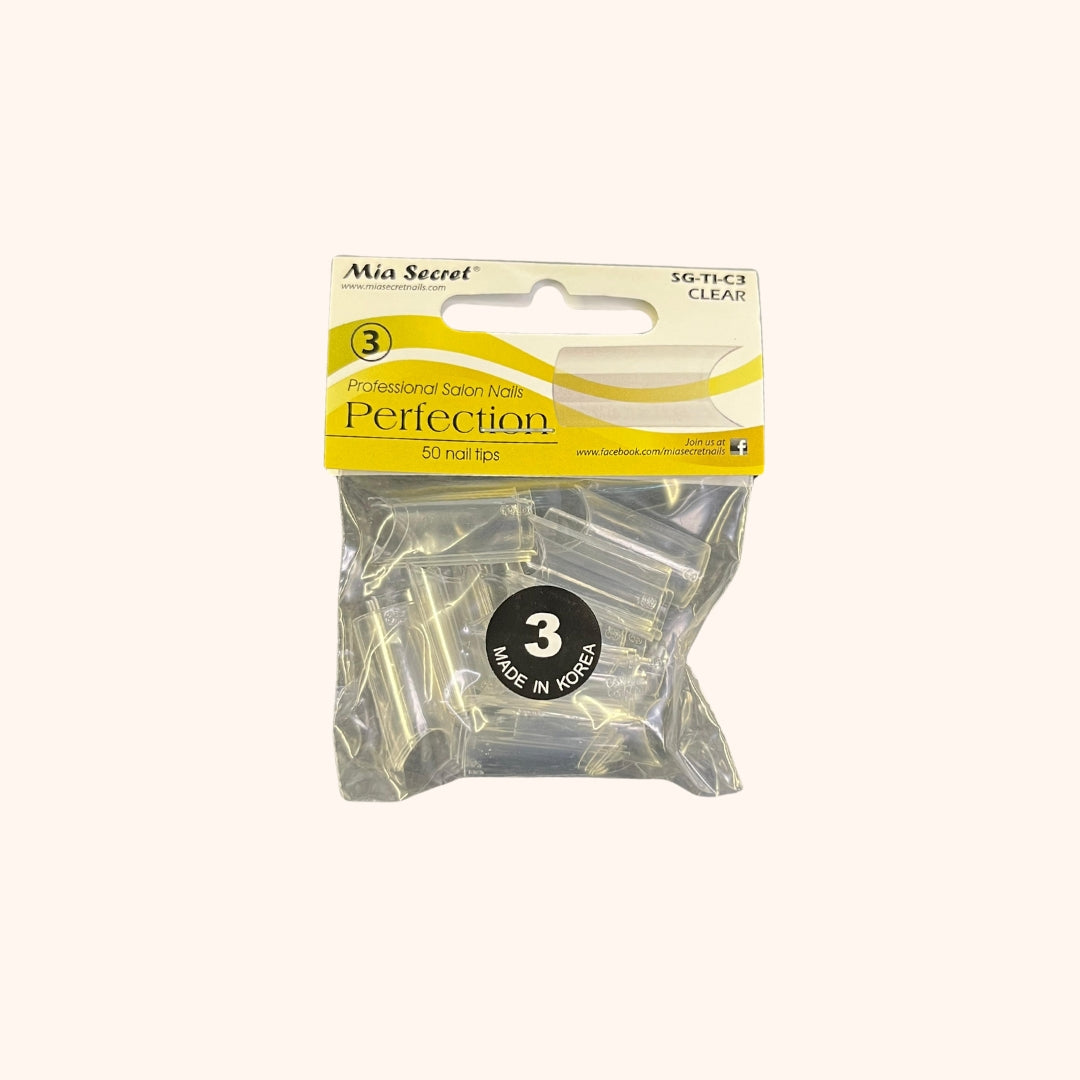 Perfection Clear 50 Nail Tips #3 Mia Secret