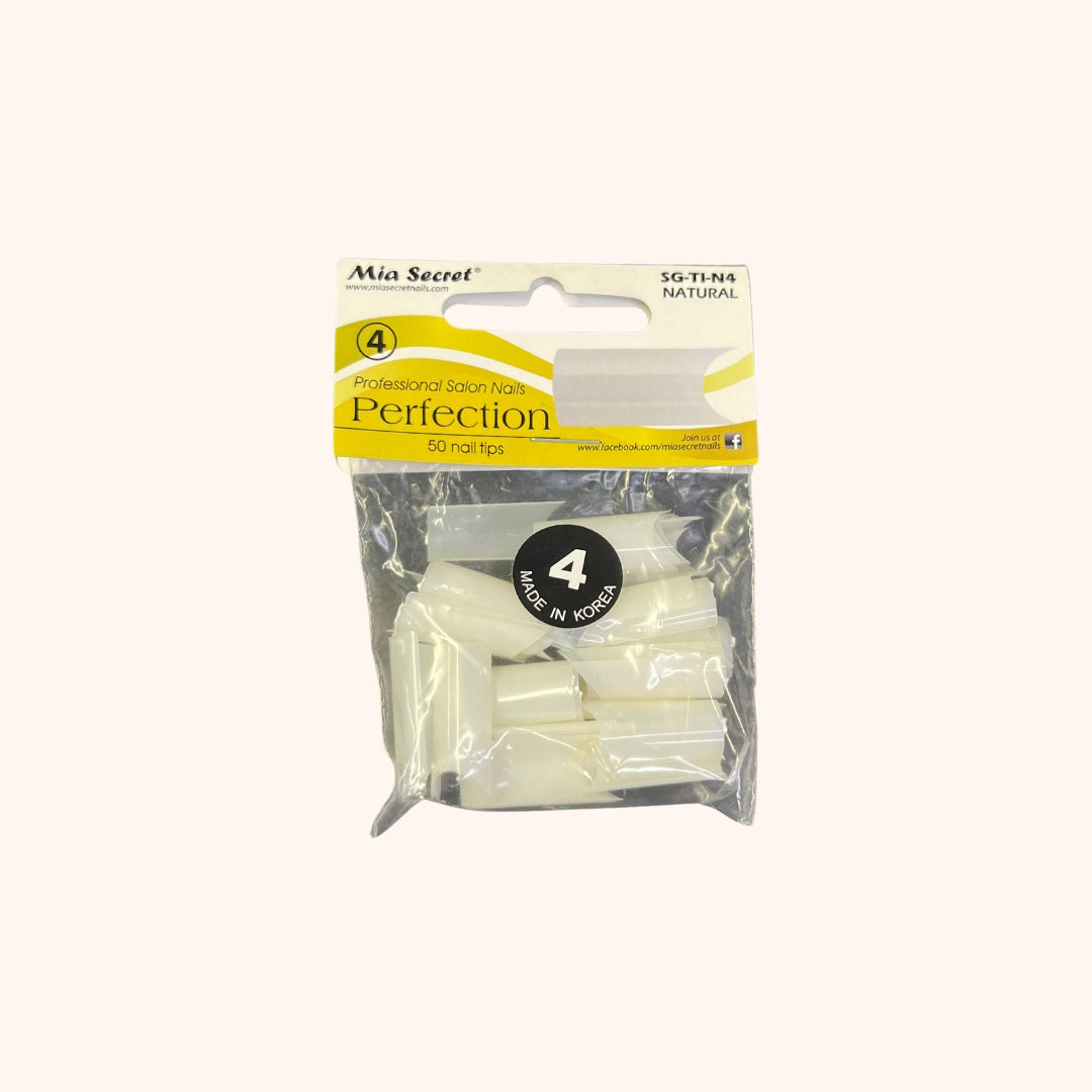Perfection Natural 50 Nail Tips #4 Mia Secret