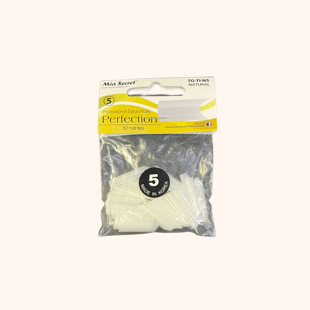 Perfection Natural 50 Nail Tips #5 Mia Secret