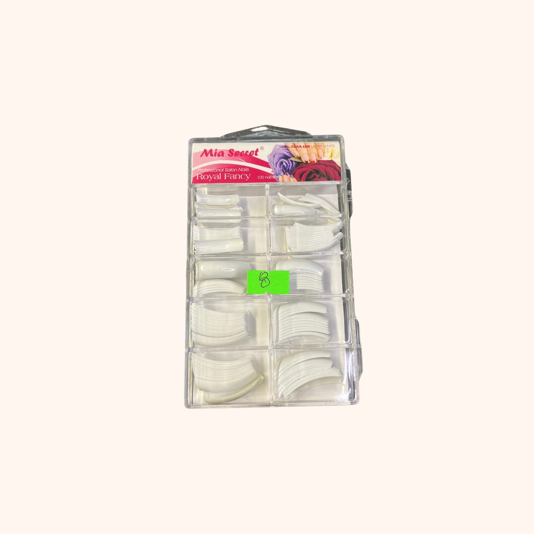 Royal Fancy 100 Nail Tips Ultra White Mia Secret