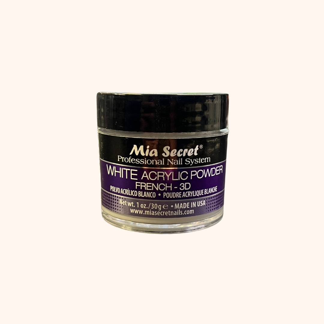 White Acrylic Powder French 3D Mia Secret 30g