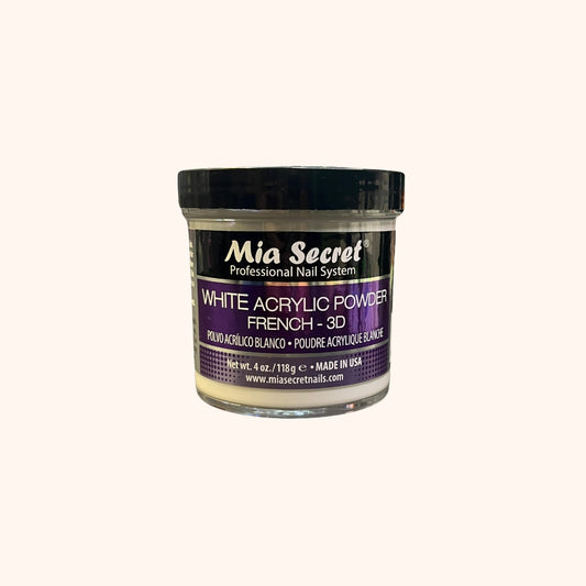 White Acrylic Powder French 3D Mia Secret 118g
