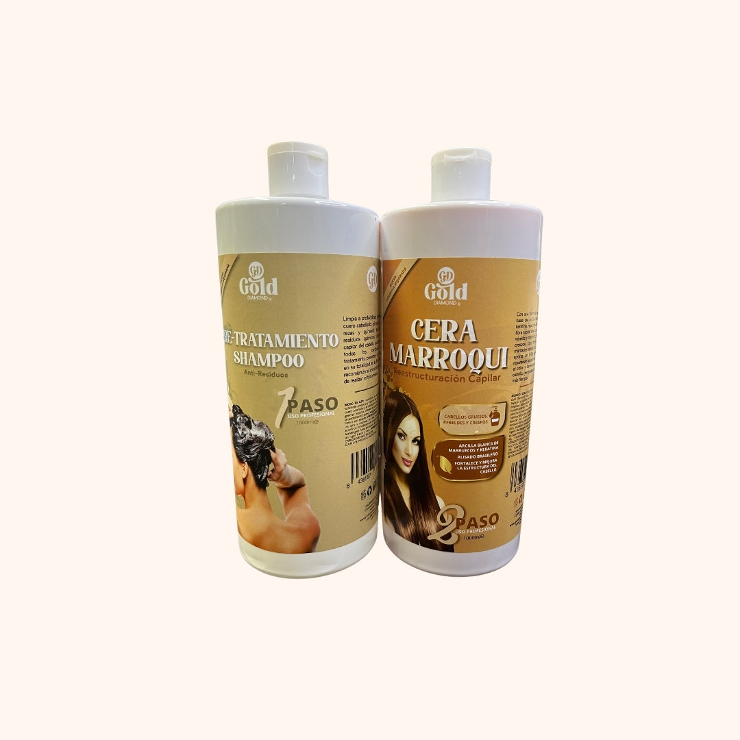Cera Marroquí Kit paso 1-2 Gold Diamond