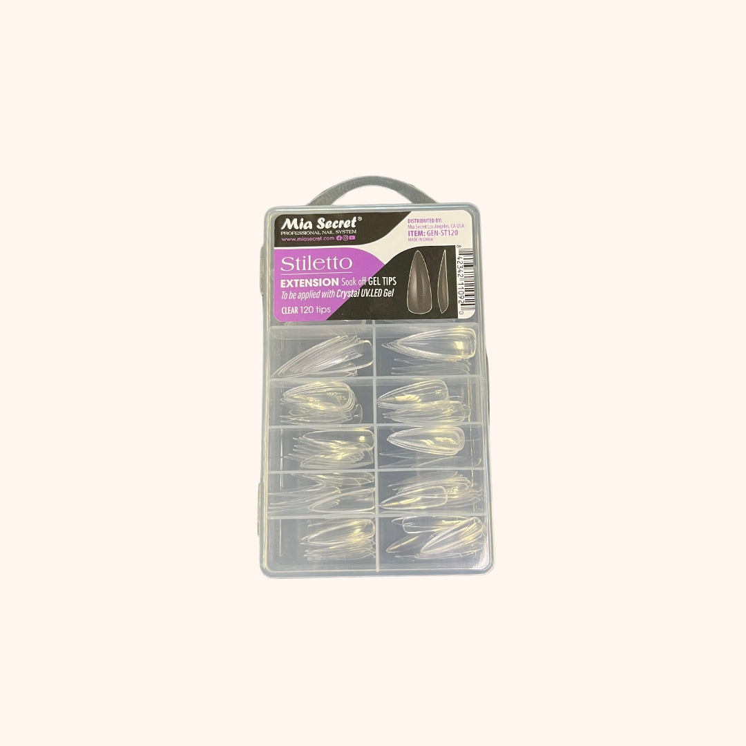 Stiletto Clear 120 Tips Mia Secret